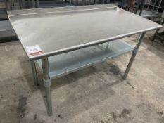 Stainless Steel Two Tier Preparation Table 1200 x 600 x 800mm