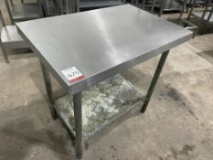 Stainless Steel Two Tier Preparation Table 900 x 600 x 860mm