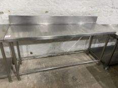 Stainless Steel Single Tier Preparation Table 1800 x 600 x 850mm