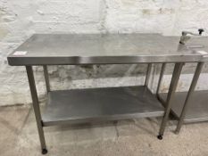 Stainless Steel Two Tier Preparation Table 1200 x 650 x 900mm
