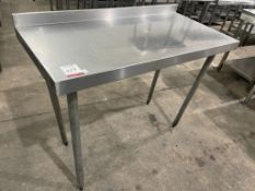 Stainless Steel Single Tier Preparation Table,1200 x 600 x 1000mm, 1no Leg Requires Repair