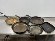 6no. Various Saucepans & Frying Pans as Lotted