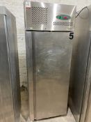 Scanfrost UGF-580, Single Door Upright Mobile Stainless Steel Commercial Freezer 230V, 720 x 810 x