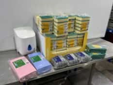 Quantity of Cleaning Sundries Comprising; Clearpro Sponge Scourers, 3no. Packets of 3 Zinc Scourers,
