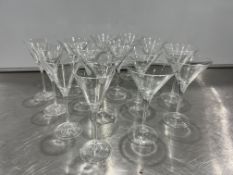 11no. Martini Glasses, 4no. Grey Goose Martini Glasses
