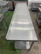Stainless Steel Two Tier Preparation Table 3000 x 650 x 950mm