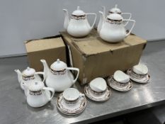 JCPL Fine Bone China Comprising; 6no. Large Tea Pots, 2no. Small Teapots, 3no. Sugar Bowls & 5no.