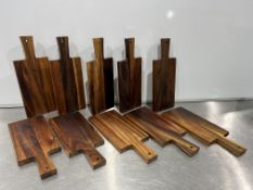 10no. Timber Serving Paddles, 380 x 150mm `