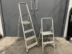 Aluminium 4-Tread Foldaway Ladder & Aluminium 2-Tread Step Ladder