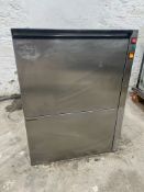 Univerbar Omega Stainless Steel Undercounter Commercial Glasswasher 230V. 610 x 620 x 800mm