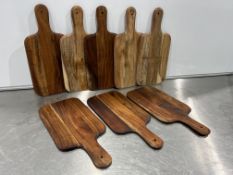 8no. Timber Serving Paddles, 385 x 180mm