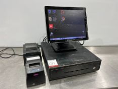 EC Line EC-VP1100-E Touch Screen Till Systen Complete With Cash Drawer (No Key), Jolimark TP510