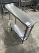 Stainless Steel Two Tier Preparation Table 250 x 810 x 1000mm, 2 Feet Not Present
