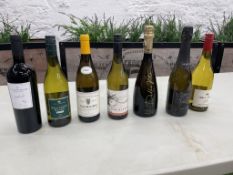 7no. Wine Bottles, F. Stephen Millier Zinfandel, Villebois Sauvignon Blanc, Touraine Sauvignon