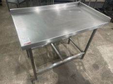 Stainless Steel Two Tier Preparation Table, Stainless Steel Shelf Missing From Lot 1200 x 600 x
