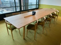 2no. Nikari Café Basic JRP3 Designer Solid Ash Bespoke Meeting Tables Overall Measurements: 2800 x