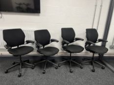 4no. Humanscale Mobile Office Armchairs, Combined RRP: £3,536.00 Inc VAT