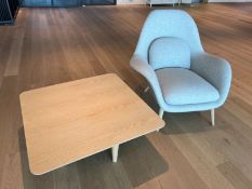 Fredericia Swoon Ergonomic Lounge Chair, RRP: £2,605.00 Inc. VAT & Nikari Low Level Coffee Table