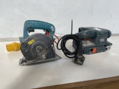 Makita 410513 Dustless Stone Cutter110V & Black & Decker KA85 Belt Sander 230V