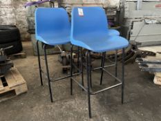 3no. Metal framed Hi-Chairs as Lotted