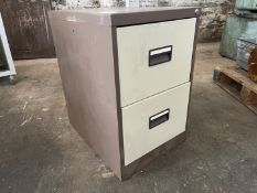 2 Draw Metal Filing Cabinet Size H720mm x W470mm x D620mm