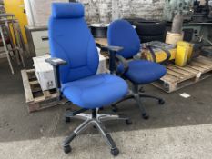 2no. Various Office Desk Chairs as Lotted