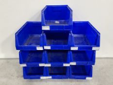 10no. Blue Tote Bins 330mm x 210mm