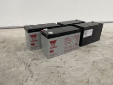 4no. Various 12v Batteries as lotted