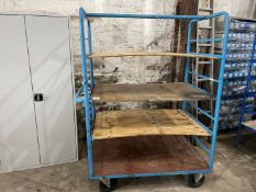 4-Tier Mobile Steel Frame Trolley