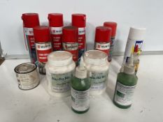 3no. Silicone Spray, 3no. Bright Zinc, De-Icer, Heat Resistance Spray, 2no. Flux Powder & 2no.