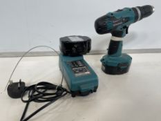 Makita 8391D Cordless Combi Drill, Complete With 2no. Battery's & Makita DC1804F Battery Charger