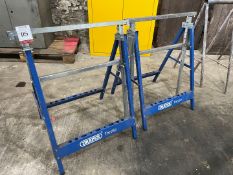 2no. Draper Telescopic Trestle With Height Adjustment Bar