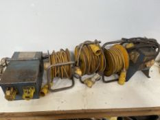 3no. 110Volt transformers and 3No 110volt extension leads