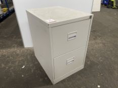 2 Draw Metal Filing Cabinet 470 x 620 x 700mm & Contents as lotted