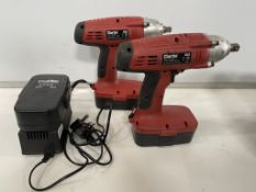 2no. Clarke CIR220 Cordless Combi Drill, Complete With 3no. Battery's & Battery Charger 230V