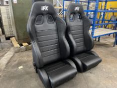 2no. FX Racing Seats as Lotted, Please Note: Some Components Maybe Missing