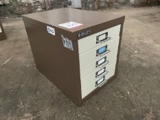 5 Draw Bisley Metal Cabinet & Contents As Lotted Size H330mm x W280mm x 410mm