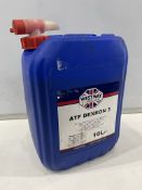 Westway Lubricants ATF Dexron 10Litre Can Part Used