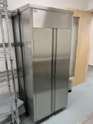 Commercial Stainless Steel 2 Door Cabinet Complete With Key, 740 x 700 x 1840mm