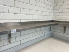 Stainless Steel Wall Mounted Shelving Unit, 1500 x 300mm