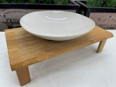 Boxed & Unused 3no. Surrey Ceramics Tapered Bowls 295mm Dia Please Note Wooden Stand Not Included