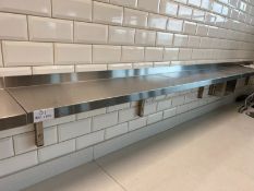 Stainless Steel Wall Mounted Shelving Unit, 1800 x 300mm