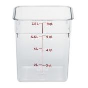 Boxed & Unused 4no. Cambro 12SFSCW135 Cam Square 7.6L Food Storage Containers Includes 5no. Cambro