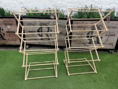 2no. JVL Wooden Classic Airer