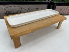 Boxed & Unused 2no. Churchill Platter Dishes 150mm x 530mm Please Note Wooden Stand Not Included