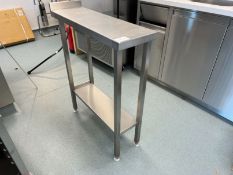 Stainless Steel Preparation Table With Splashback, 350 x 800 x 900mm