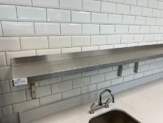 Stainless Steel Wall Mounted Shelving Unit, 1300 x 300mm