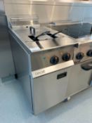 Unused Lincat OE8105 Stainless Steel Twin Basket Deep Fat Fryer, 3-Phase 400 x 800 x 1020mm Includes