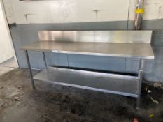 Stainless Steel Preparation Table, 2100 x 600 mm