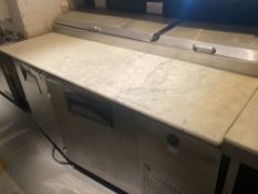 True Under-Counter Double Door Fridge with Counter